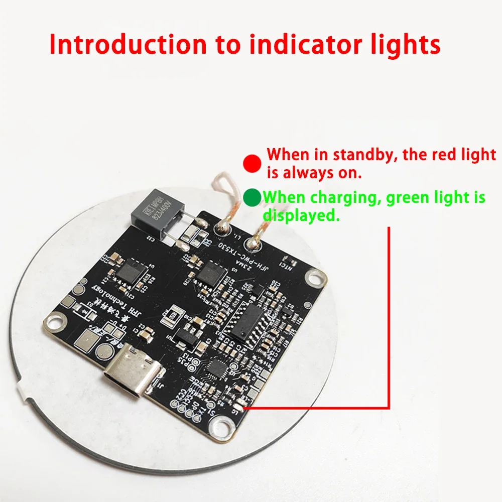 TX530 15W/20W 12V Wireless Fast Charging Mobile Phone Charger Module PCBA Circuit Board with Large Coil 3-12MM Long Distance