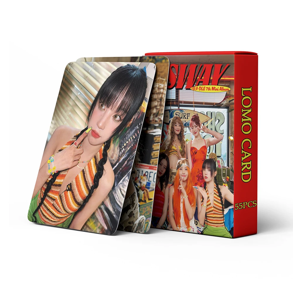 55Pcs/Set Kpop GIDLE INEVER DIE Lomo Cards (G)I-DLE Album Girls I Burn Photo Card Postcard Fans Gift