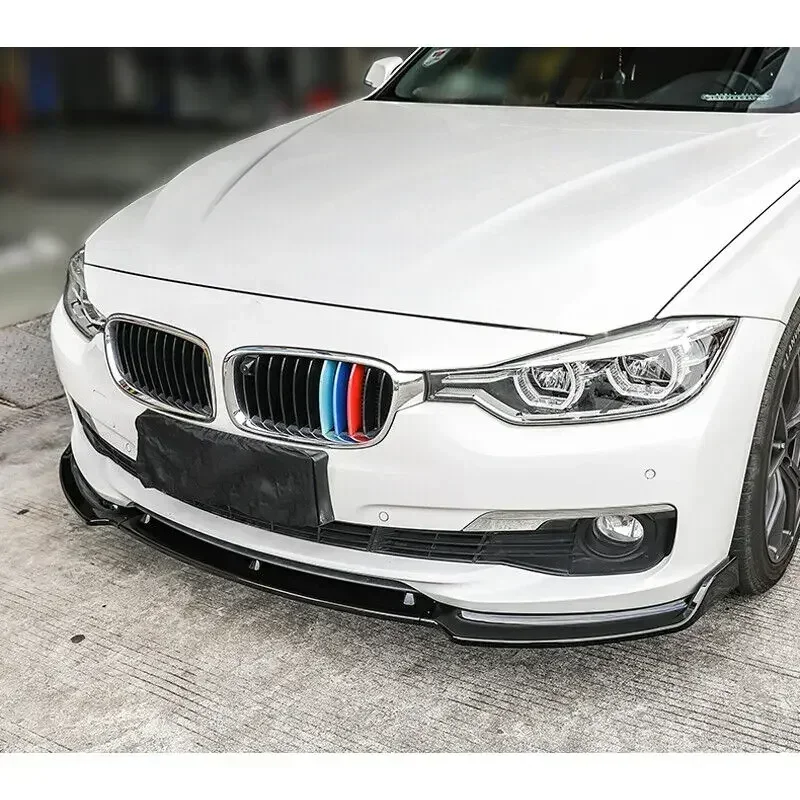 New！Car Front Bumper Splitter Lip Body Kit Spoiler Splitter ABS Bumper Canard Lip Protector Cover For BMW 3 Series F30 F35 2013-