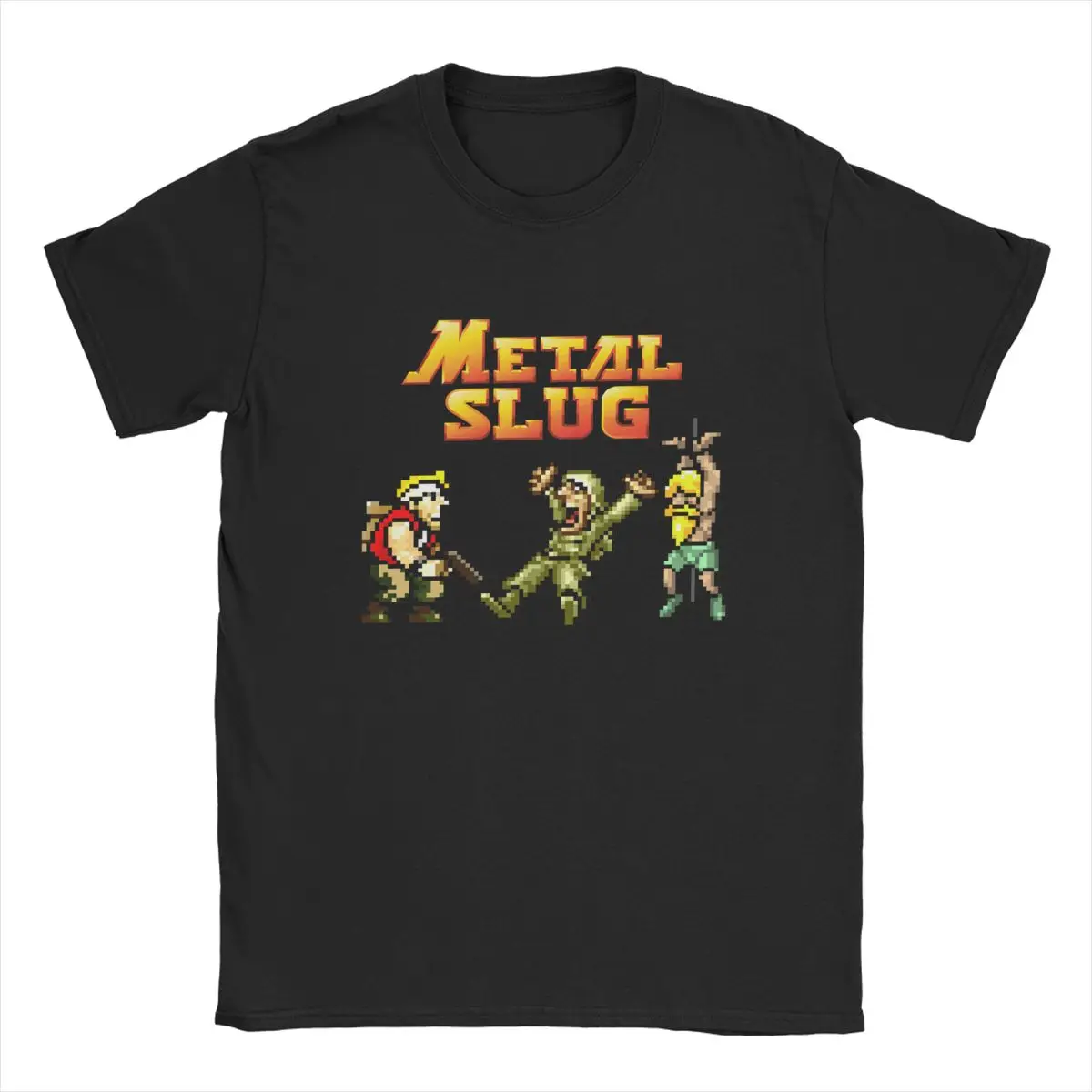 Retro arcade metal slug pixel art arcade game retro gamer video games  100% Cotton printed Gift Idea Clothes plus size t shirt