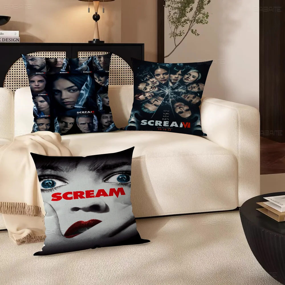 S-SCREAM Classic Horror Movie Stitch Lucky Dragon Pillow Cover Sofa Cushion Cover Home Room Decoration Children Gift