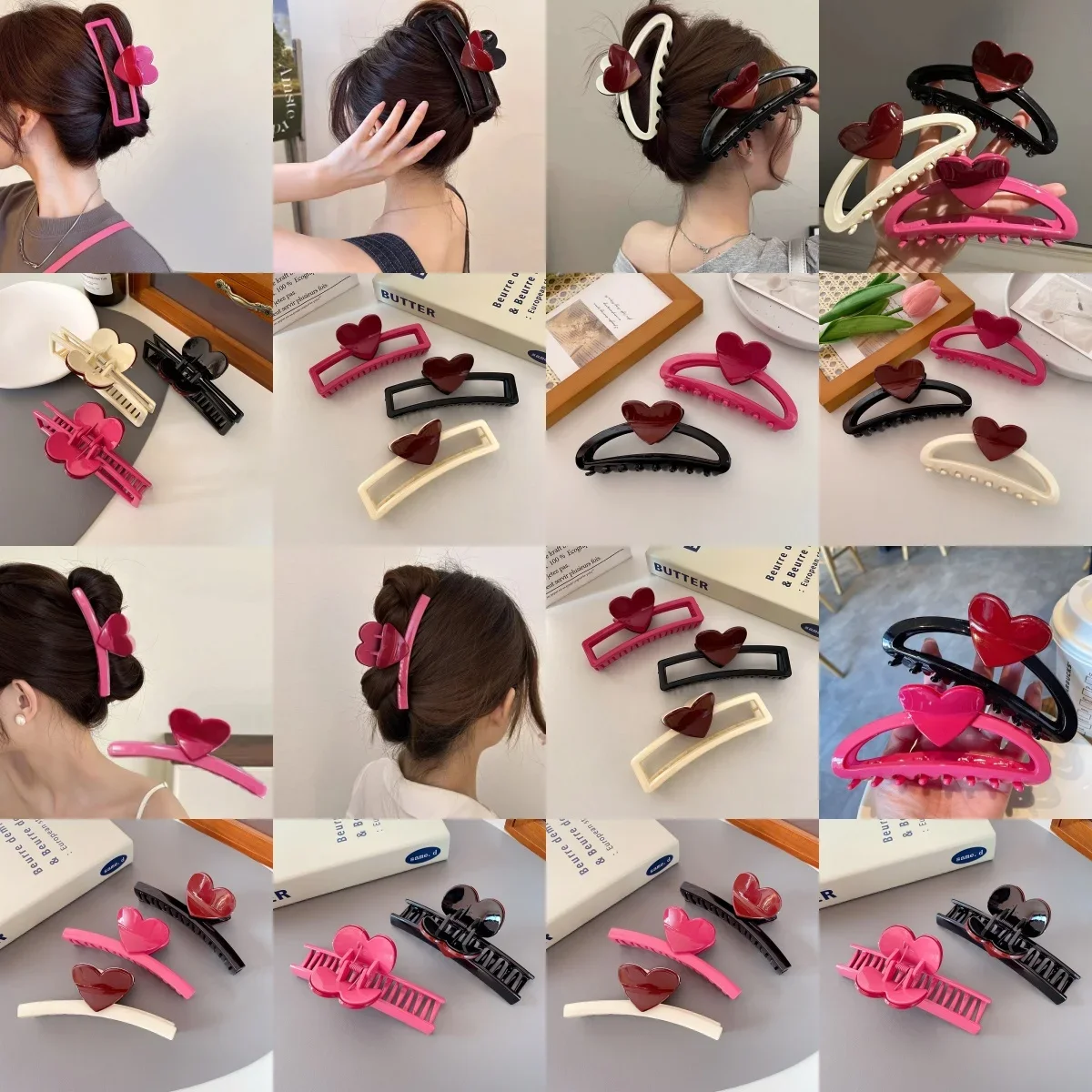 

3 Pieces Hair Accessory New Hairpin Headwear Hair Clips Set Wholesale for Women Summer Back Head Shark Clip
