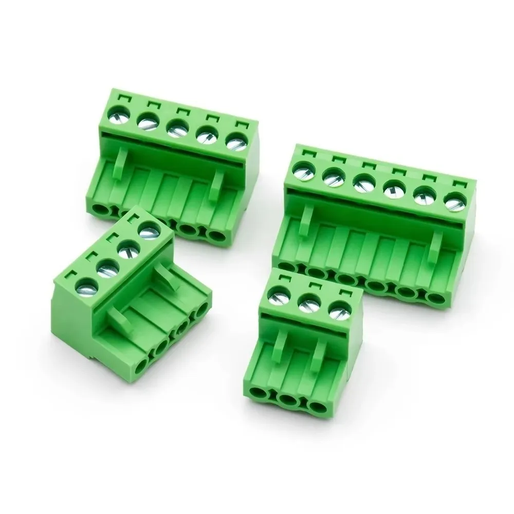 10Sets 2EDG-5.08mm PCB Terminal Block Vertical Plug Straight Style Plug-In Terminal Block 2-6P Right Angle