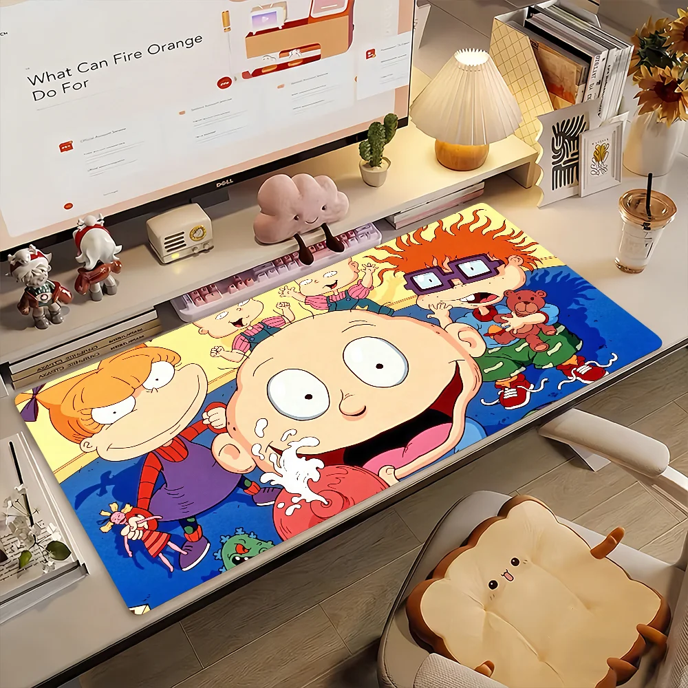 Cartoon R-Rugrats Mouse Pad Non-slip Desk Mat PC Laptop Accessories Rubber Office Keyboard Large Gamers Decoracion