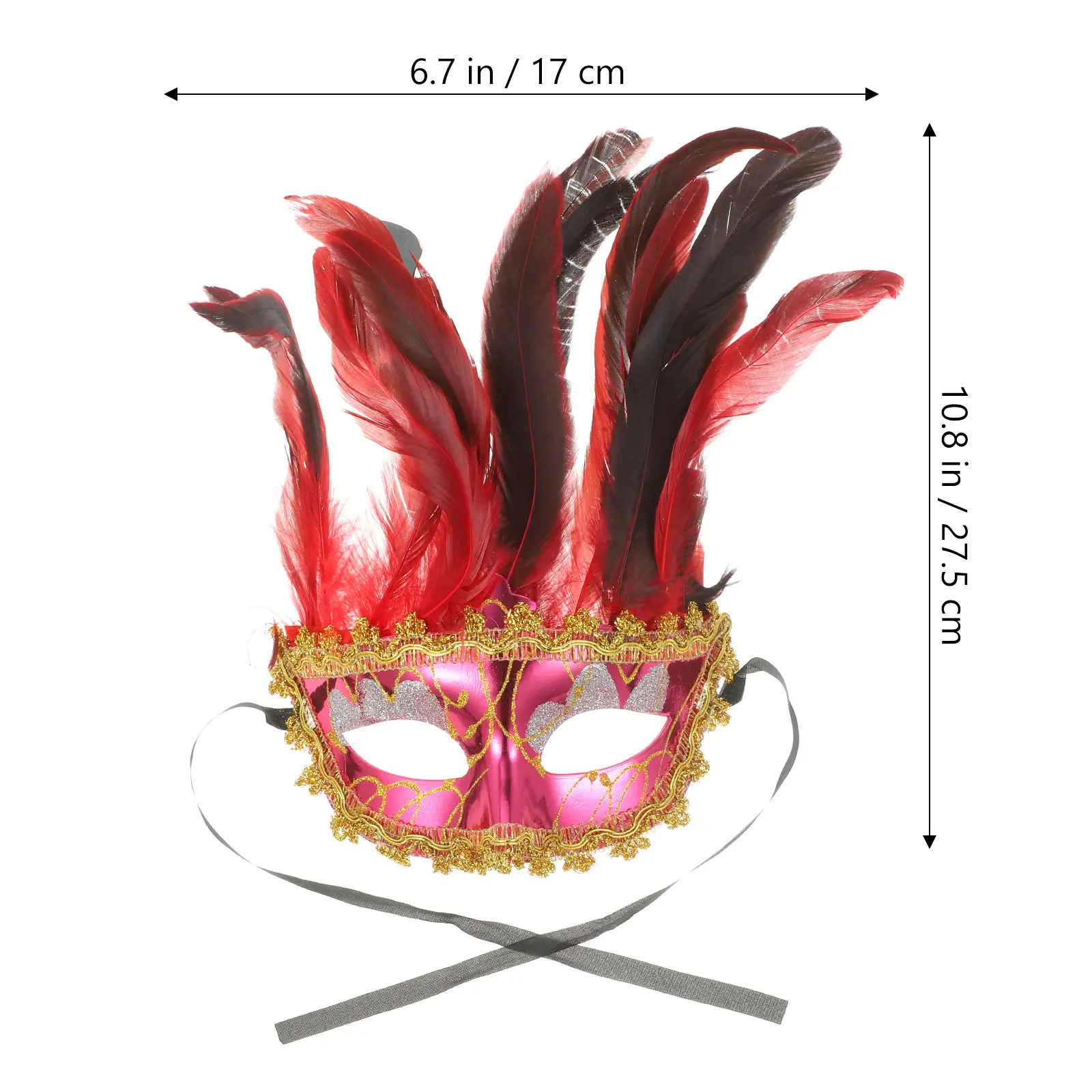 Chic Comfortable Plastic Masquerade Mask for Women Party Costume Accessory Carnival Masquerade Ball Dance Event Festival