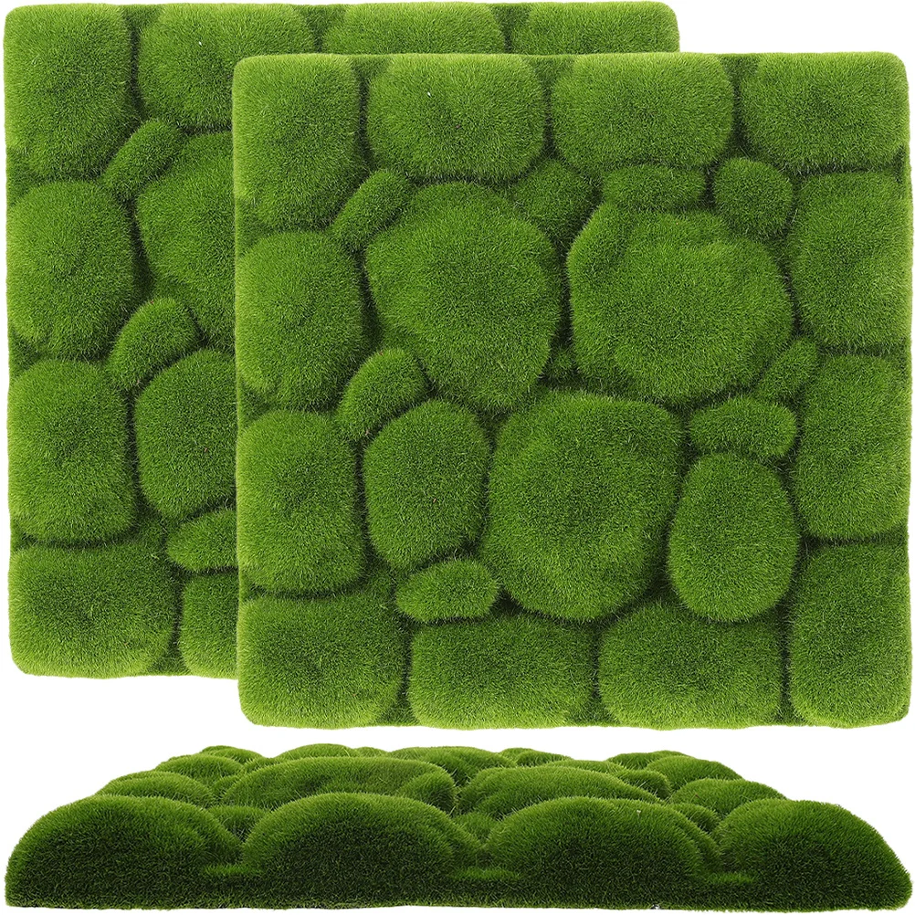 

3pcs Artificial Moss Wall Decor Simulation Moss Board For Indoor Home Wedding Greenery Backdrop Diy Hanging Craft Household