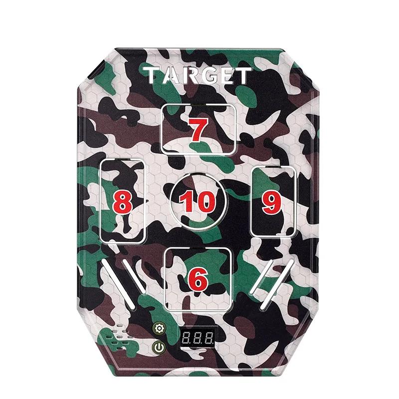 자동 점수 기능 및 사운드 피드백을 갖춘 위장 모델 실내 스포츠 장난감