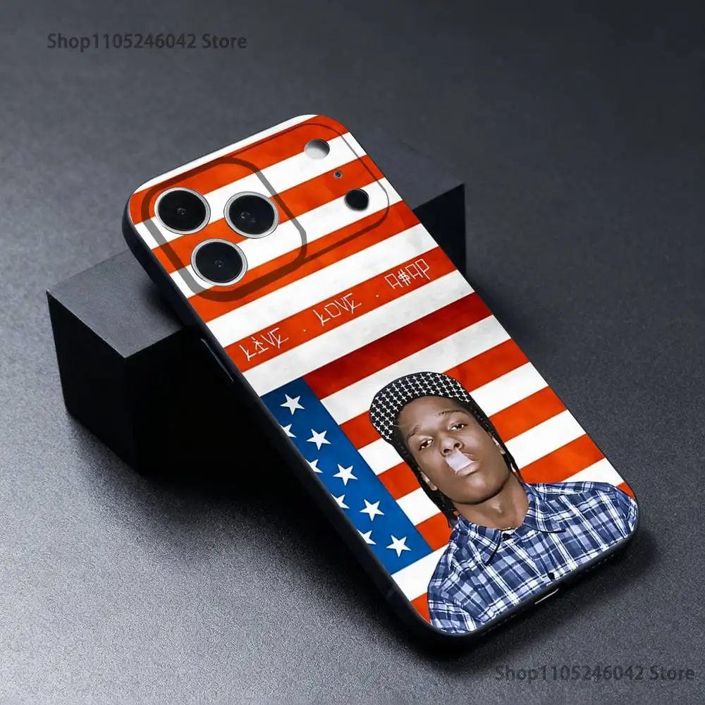 A-ASAP R-Rocky Rapper Phone Case For iPhone 17,16,15,14,13,12,11,Pro,Max,Plus Black Soft Cover