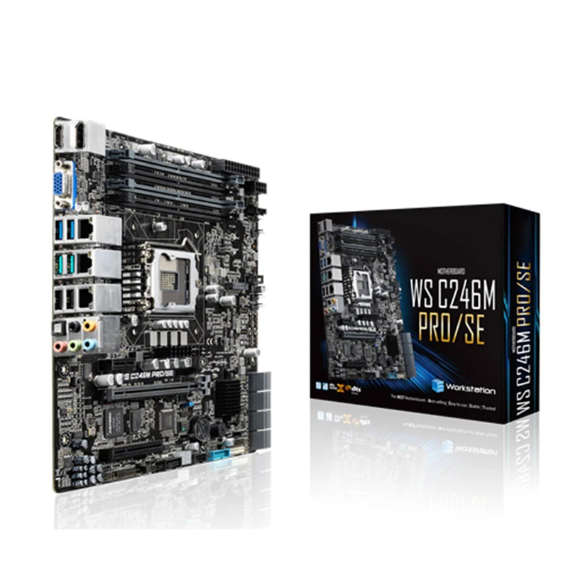 

WS C246M PRO/SE , mATX Workstation Motherboard LGA1151,9th/8th Generation i9/i7/i5/i3,Xeon E-2100/E-2200 Processors