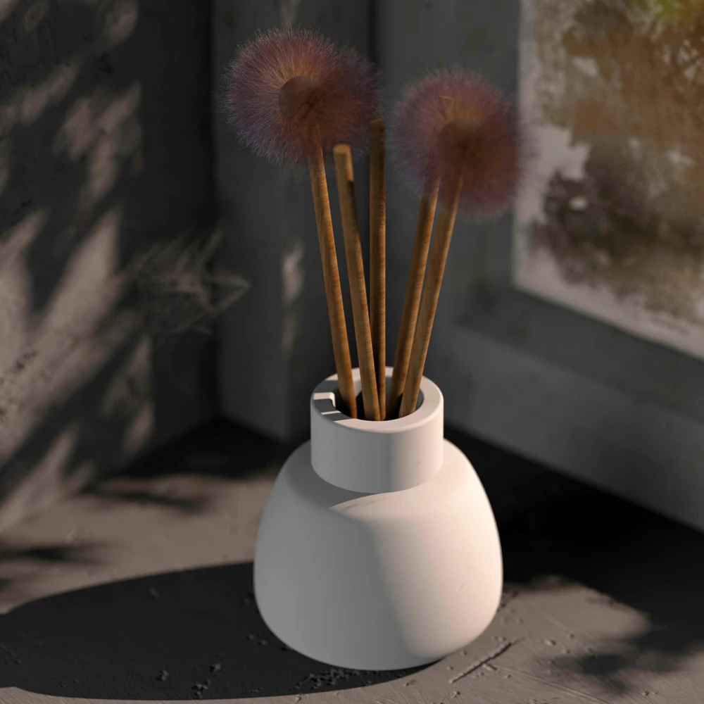 Cement Aromatherapy Bottle Perfume Diffuser Silicone Mold Simple Nordic Home Decoration Plaster diffuser Container molds