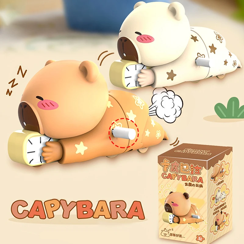 Children's Cartoon Capybara Crawl Clockwork Decompression Toys Crawling Clockwork Spring Toys Desktop Ornaments Gifts