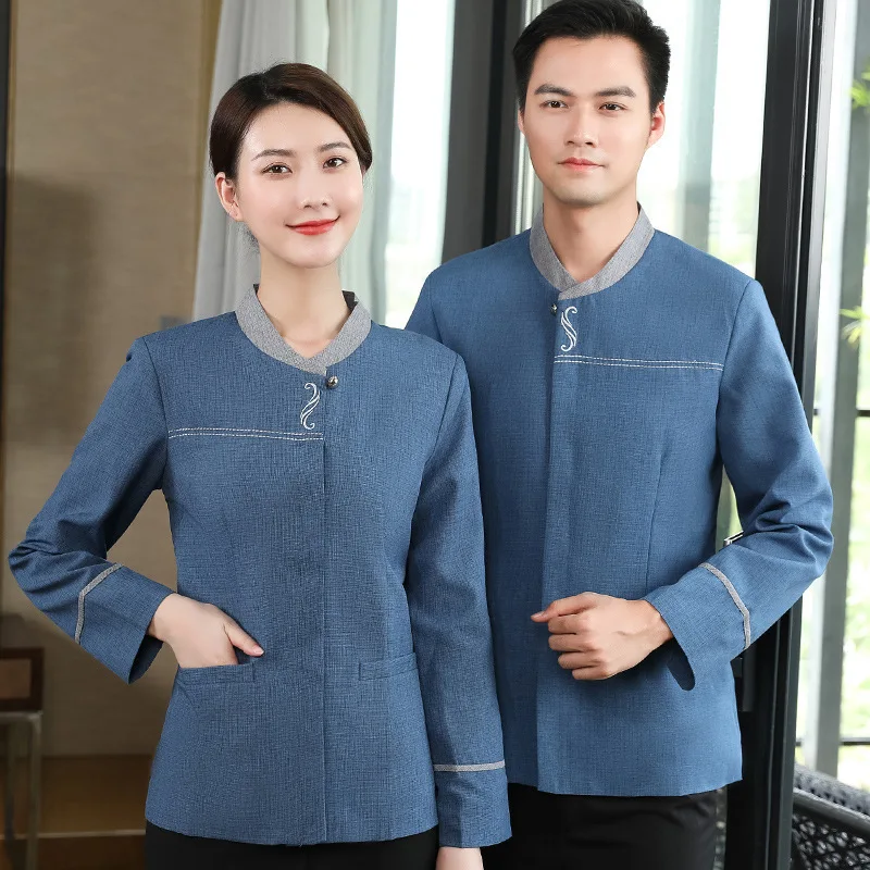 

Униформа для уборки гостиничных номеров, осенне-зимняя одежда с длинными рукавами, одежда для работников уборки торговых центров и жилых комплексов, одежда для сотрудников больниц.