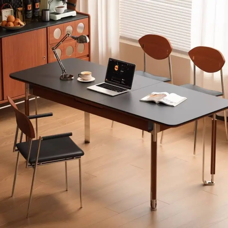 

Unique Beige Dining Tables Designer Japanese Solid Nordic Dining Tables Extending Modern Luxury Esstisch Furniture For Home