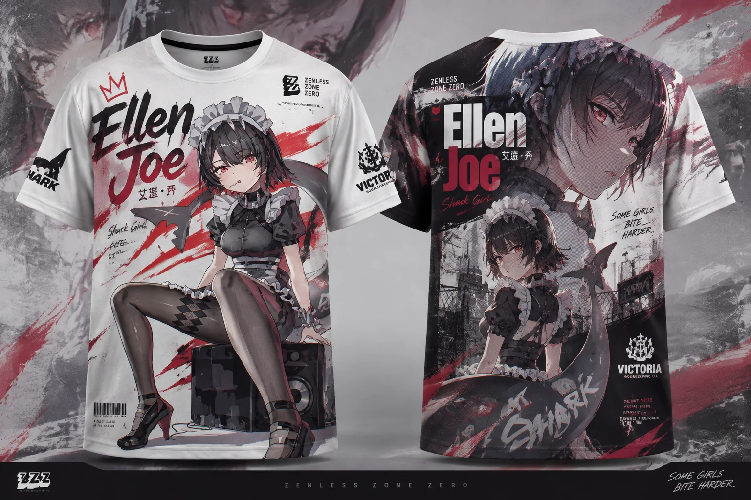 2026 Ellen Joe ZZZ Double Sided 3D Print T Shirt Zenless Zone Zero Game Graphic Unisex Streetwear Short Sleeve Tees