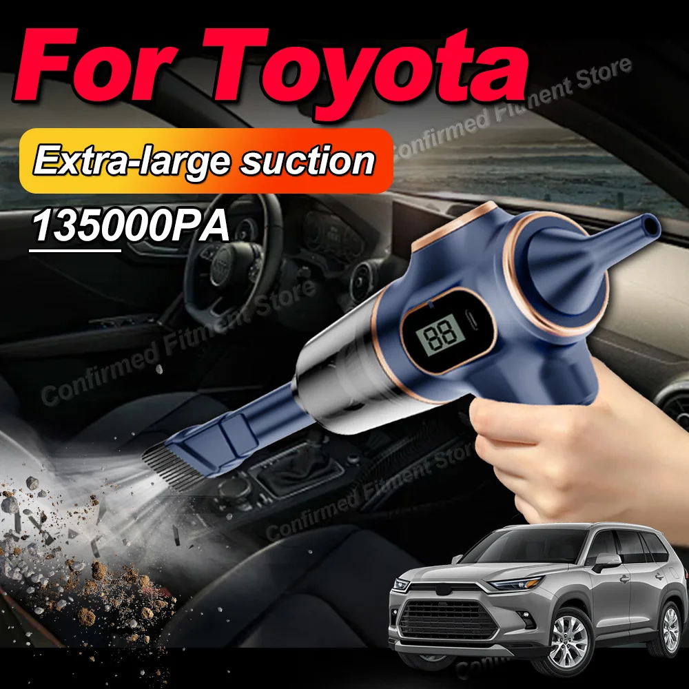 Car Vacuum Cleaner 135000PA Wireless Powerful Vacuum Cleaner For Toyota Highlander Venza Prius V Avalon Yaris Sequoia Matrix