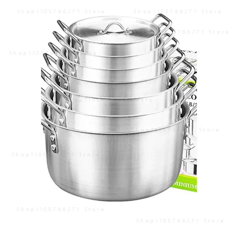 Cast Aluminum Cookware Set of 7 Piece Cooking Pot Set Non Stick Home Kitchen Cookware Aluminum