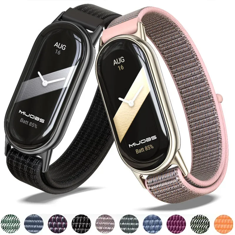 Nylon Strap for Xiaomi mi Band 9 8 Bracelet Soft Wristband Smart Replacement Sport loop Bracelet for Mi Band 8 NFC Belt Bracelet