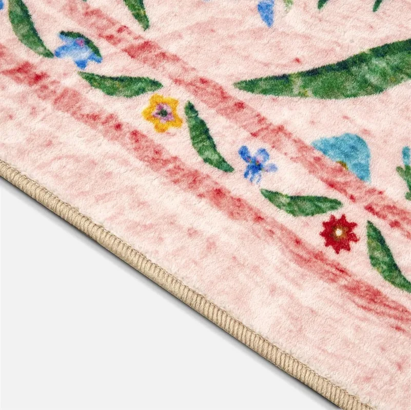 Floral Print Bedroom Carpets Vintage Art Living Room Rugs Large Area Foldable Machine Washable Soft Floor Mats Alfombra Tapis 러그 - Image 6