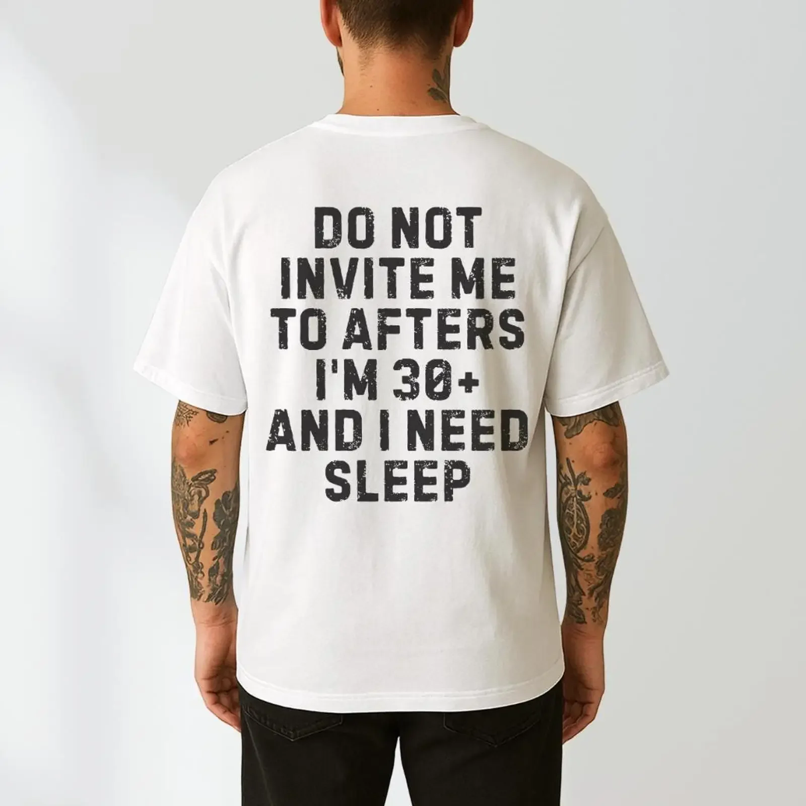 Do Not Invite Me To Afters I'm 30 Need Sleep Funny T Shirt Rave Festival Party EDM Meme  vintage Washed fashion Comfortable