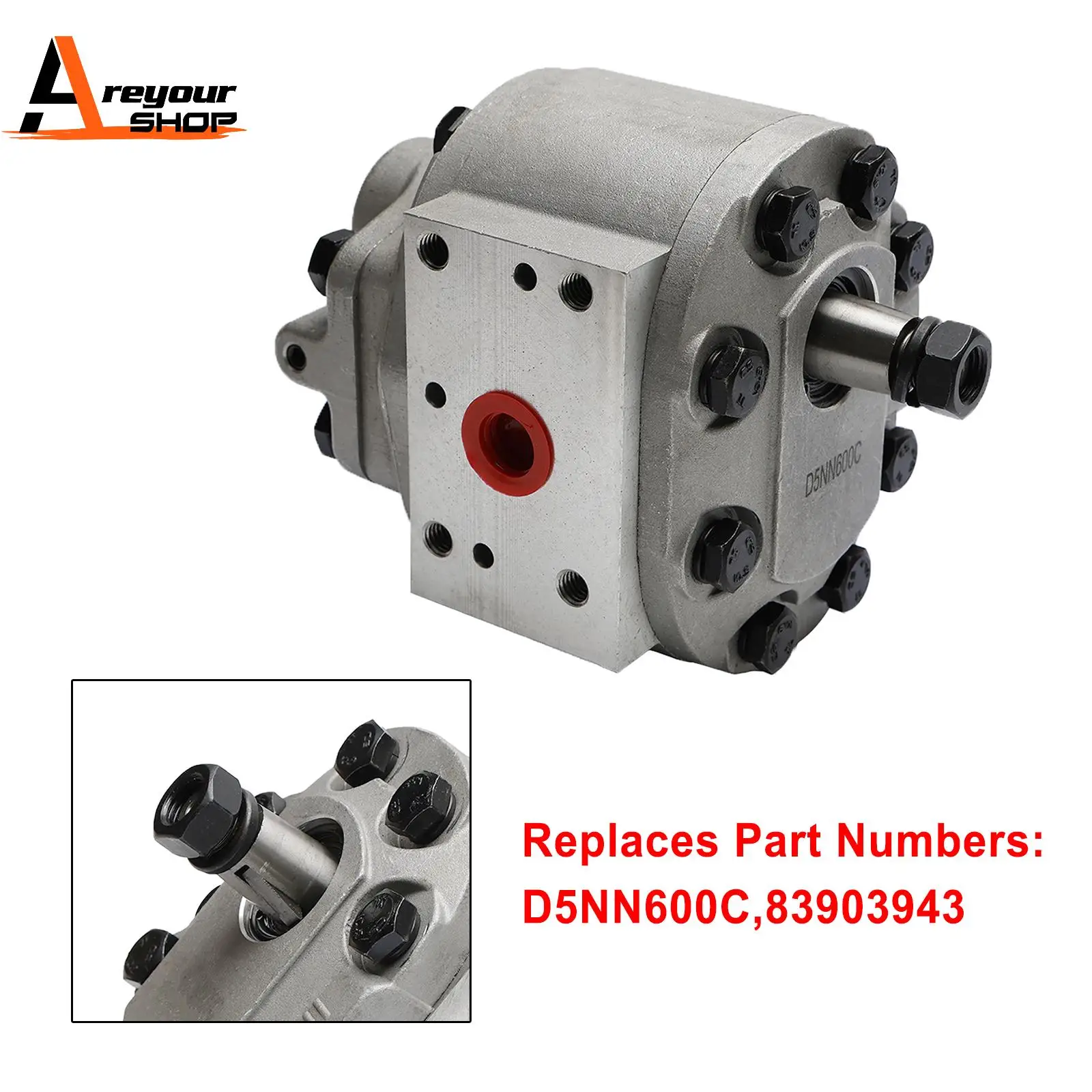 Areyourshop Hydraulic Pump D5NN600C for ford Tractors 8000 8600 8700 9000 9600 9700