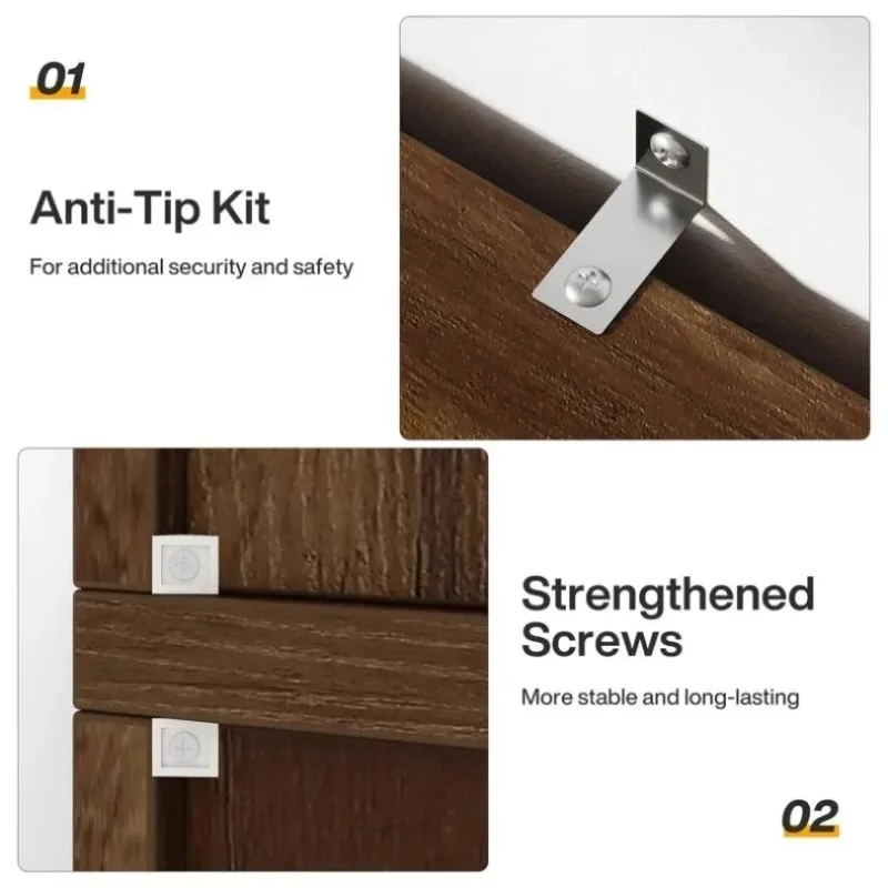 5-Tier Modern Wood Farmhouse Home Office Arched Top Design Tall Bookshelf Bookcase with Open Large Storage