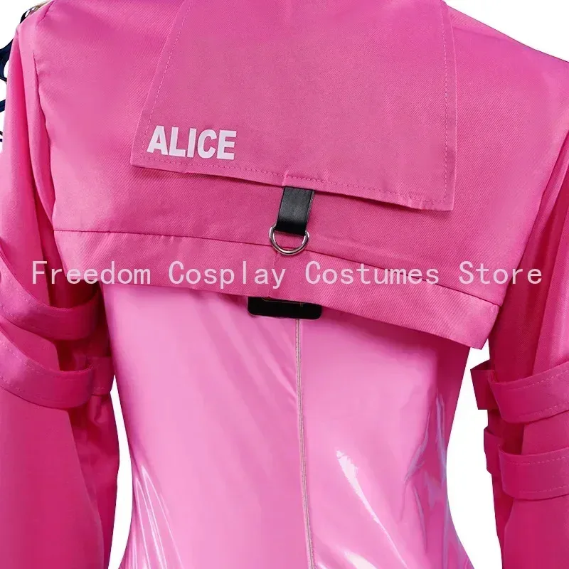 Anime Alice Cosplay Nikke Cosplay Costume Irelia H Store Victory Pink Sexy Jumpsuit Wig Jacket Halloween Costume for Women