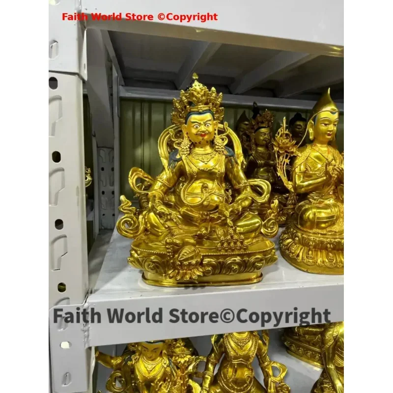 large Buddhism COPPER gilding efficacious luck Yellow Jambhala god of wealth Buddha Temples Buddhist hall Worship