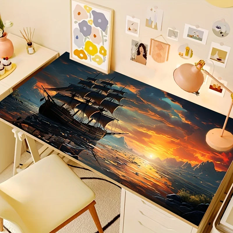 

Mouse Pad Sailboat Keyboard Pad Non-slip Locking Edge Mouse Pad Oversized Office Desktop Mouse Pads Desk Accessories Setup