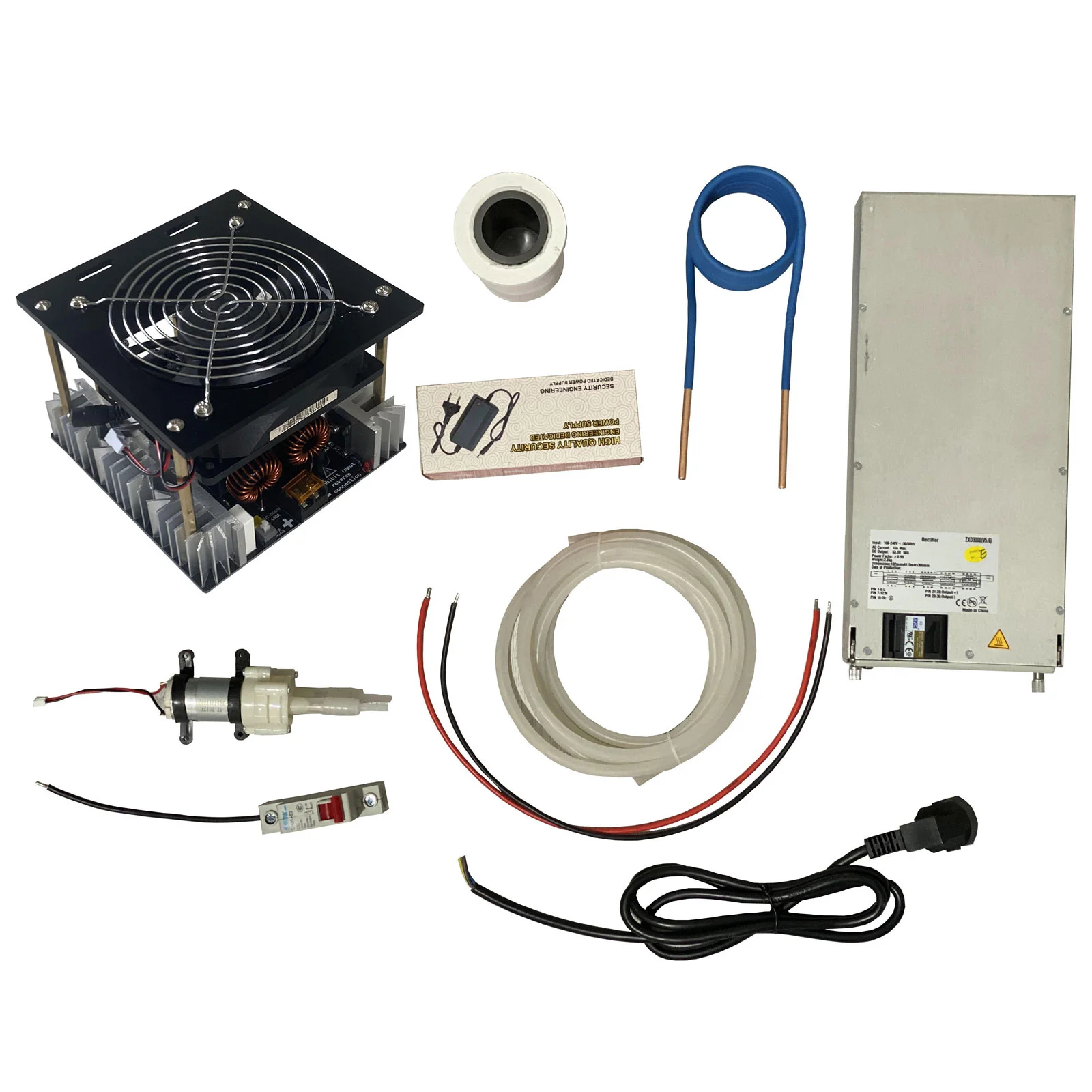 220V 3000W ZVS Induction Heater With 70ML Graphite Crucible, DC48V 50A Power Supply, Heating Equipment