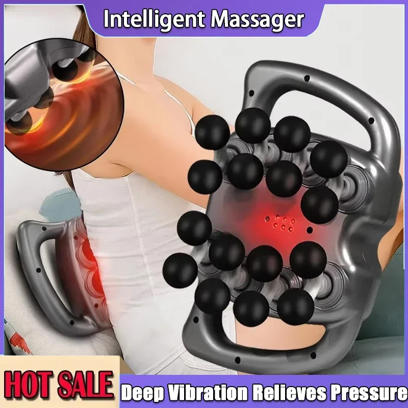 

Professional 16-Head Muscle Massage Gun High Frequency Vibration Fascia Gun for Body Leg Back Shoulder Waist - Deep