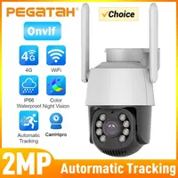 2MP 1080P 4G Outdoor HD PTZ IP Speed Dome Camera Auto Tracking Video Surveillance WiFi Camera CCTV Two Way Audio Support Onvif