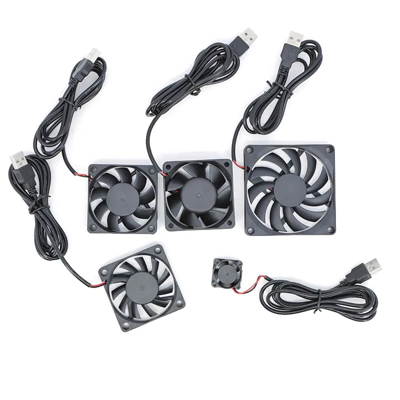 2510 8010 6010 6015 6025 6CM 8CM 60x60x25mm 80x80x10mm Wentylator chłodzący DC 5V USB do obudowy odbiornika DVR Xbox TV Box Router W28 — zdjęcie produktu 3