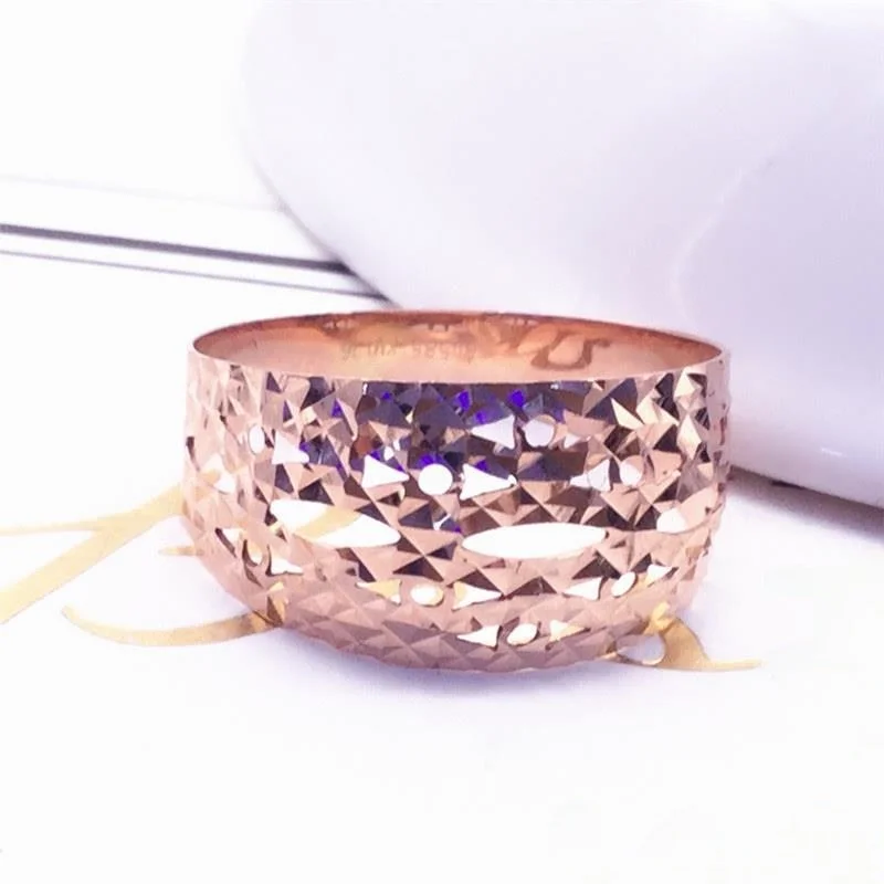 

Кольцо из фиолетового золота 585 пробы с ажурным узором для женщин, элегантное, уникальное, модное украшение, в подарочной упаковке.