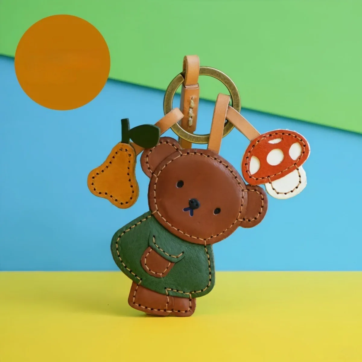 Kawaii Miffy Keychain Cute Cartoon Boris Bear Car Keychain Versatile Bag Hanger Leather Keychain Best Friend Gift view 3