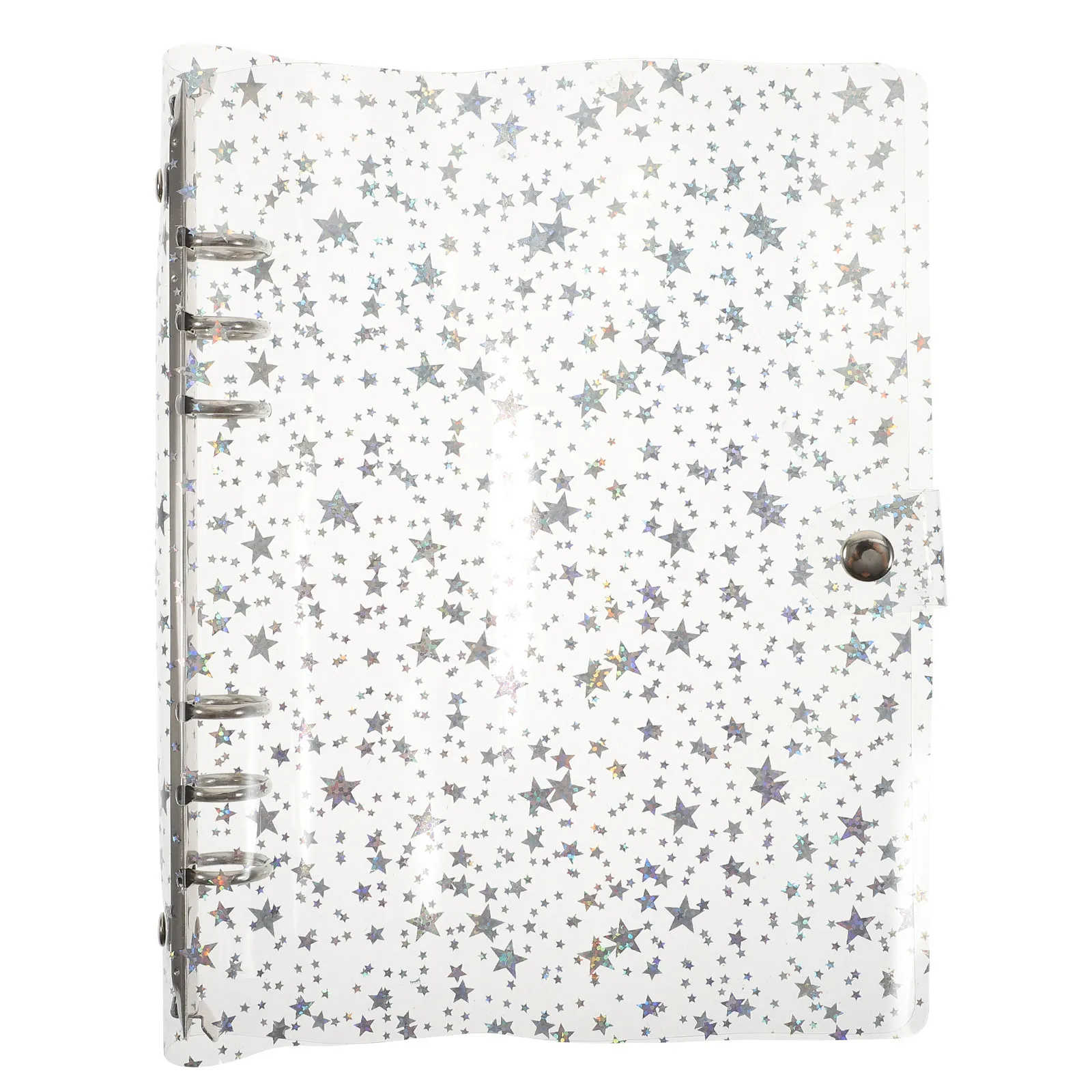 

Binder Notebook Shell 6-Ring Translucent Loose Leaf Cover Notebook Shell Office School Accessories Scrapbook Binder