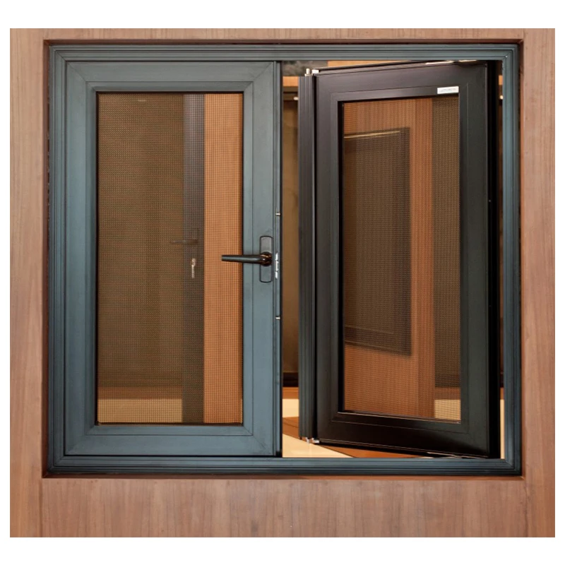 الولايات المتحدة الأمريكية نمط إعصار تأثير الزجاج المقسى نوافذ وأبواب زجاجية مزدوجة نافذة بابية من الألومنيوم #1