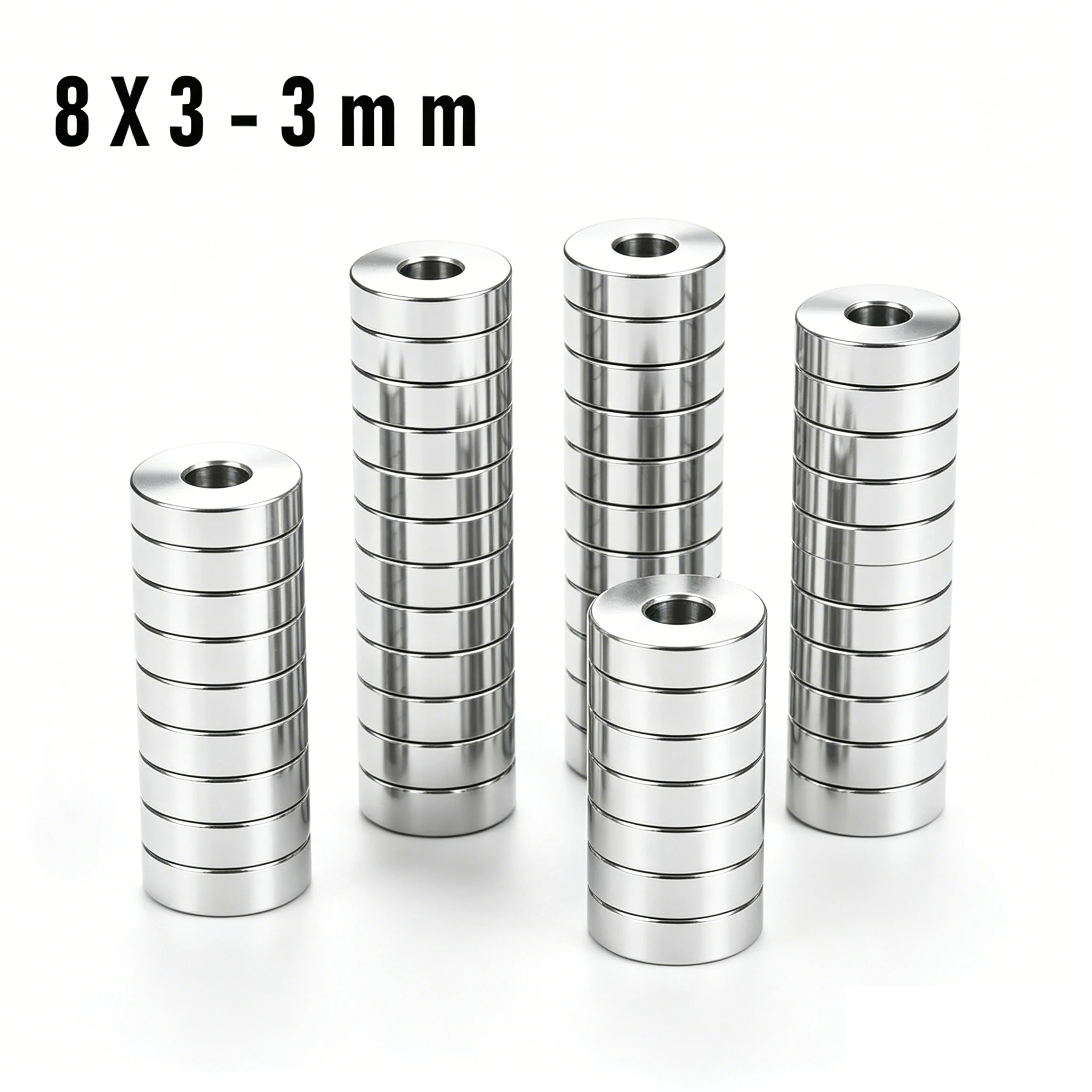 10/20/30Pcs 8X3 hole 3mm Neodymium Magnet 8mm x 3mm -3mm NdFeB N35 Round Super Powerful Strong Permanent Magnetic imanes Disc