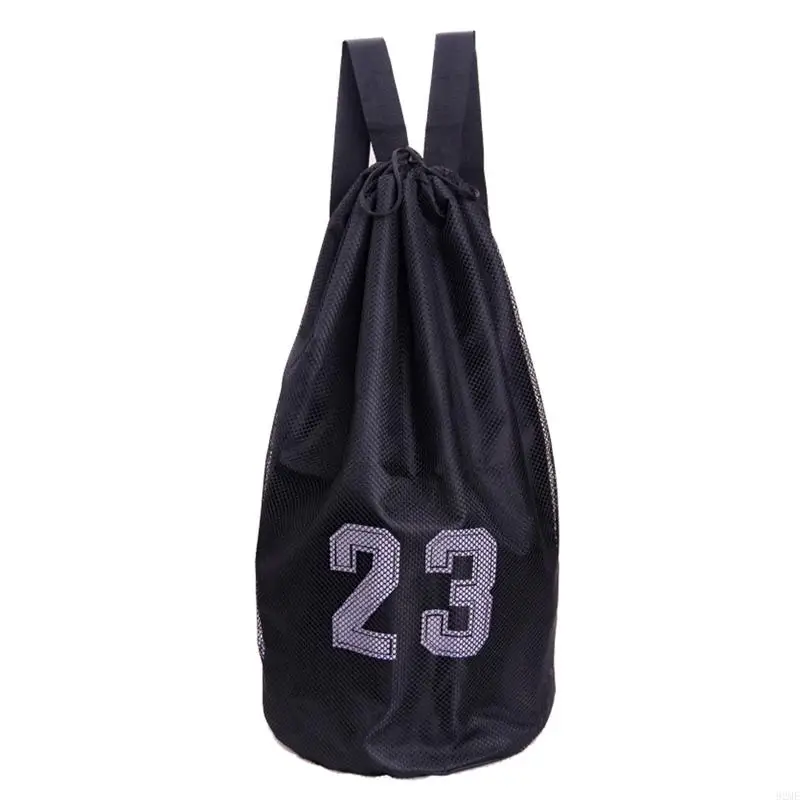 92ME 1Pc Fitness Volleyball Soccer Training Drawstring Storage Bag Shoulder Mesh Pack