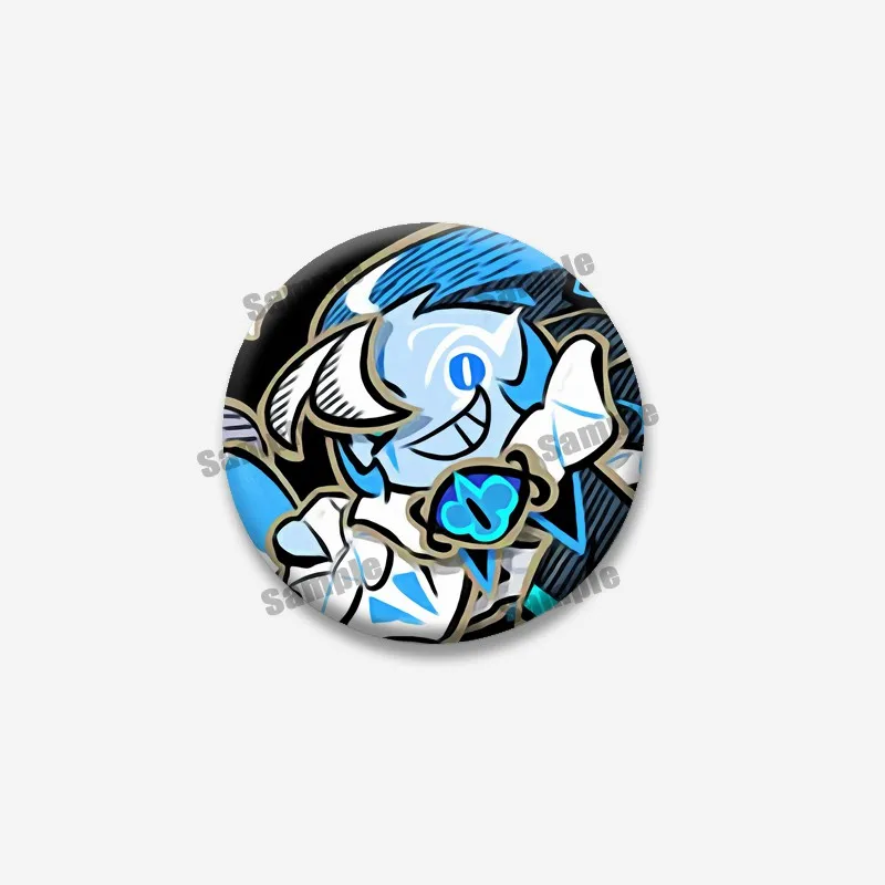 Shadow Milk Cookie Badge, Cookie Run Kingdom Anime Round Button Pin, Cute Game Character Brooch for Backpack Clothes, Collectibl view 6