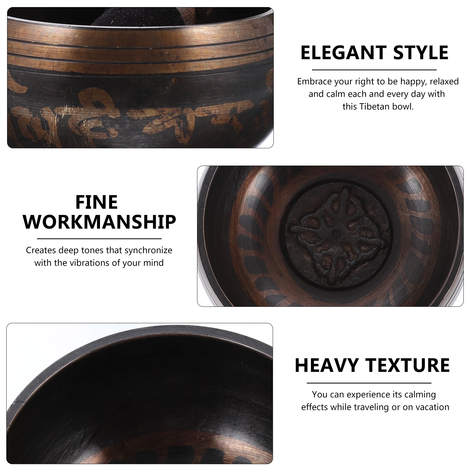 

Singing Bowl Wooden Stick Bowl Set Meditation Bowl Buddhism Supply Meditation Music Bowl