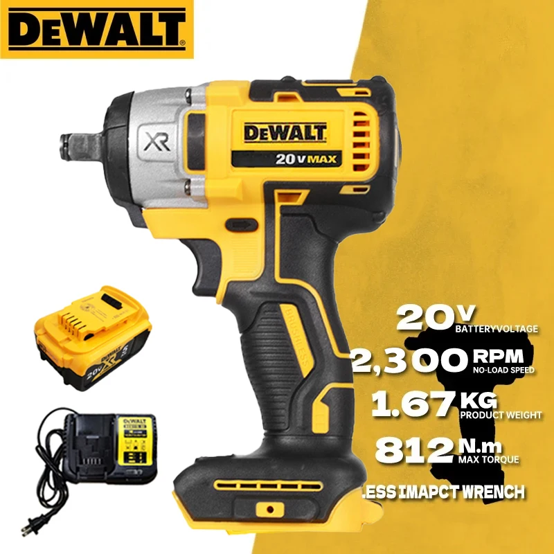 

Dewalt DCF880 Cordless Impact Wrench 20V Original 2300RPM Rechargeable 13MM Electric Lithium Battery Wrench 203Nm Power Tools