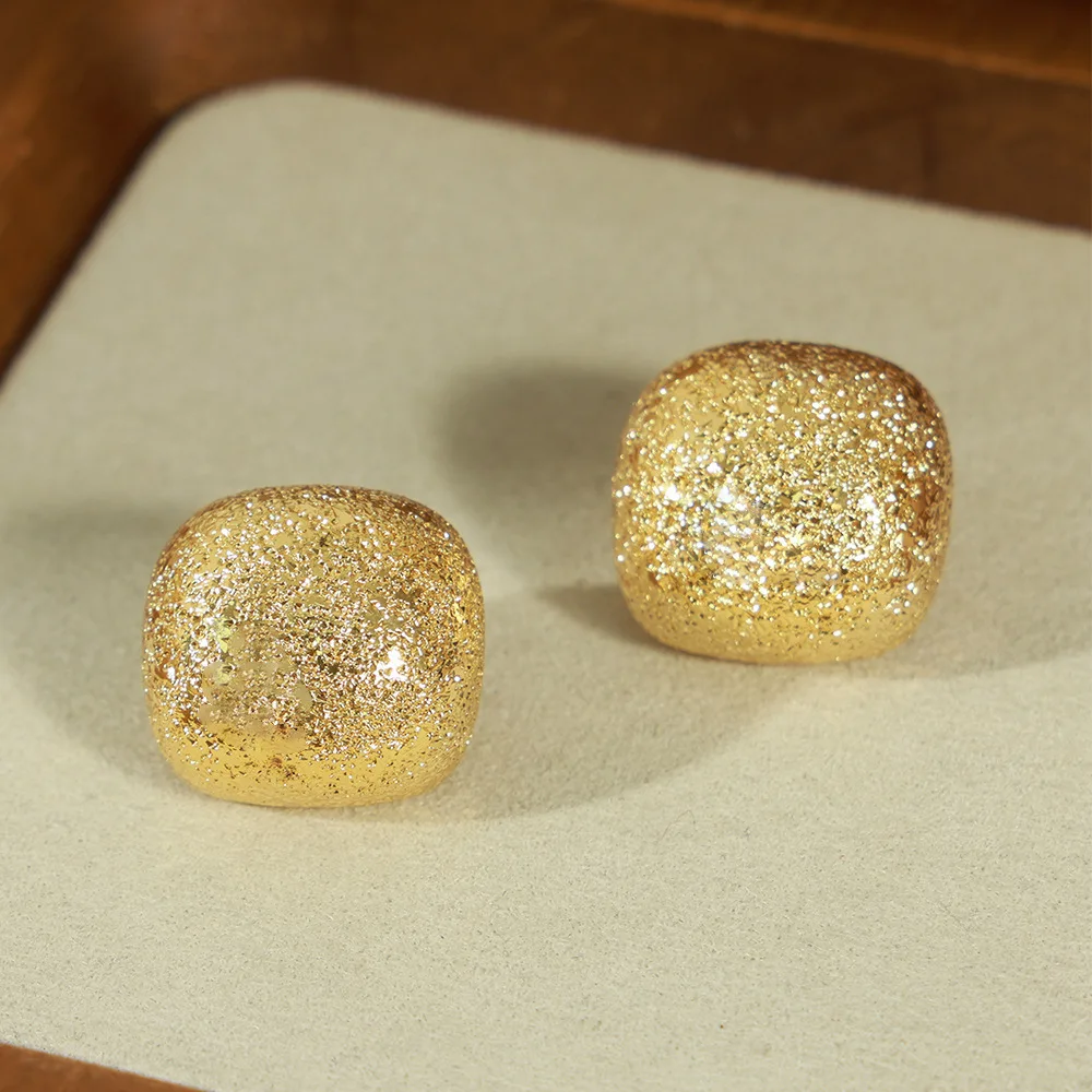 موضة هندسية ساحة وأقراط المرأة سيدة خمر ماتي تصميم غرامة المجوهرات بالجملة الفتيات حفلة عيد ميلاد أقراط هدية