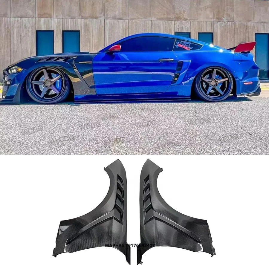 

Gtd Style Carbon Fiber Front Fender forFord Mustang 2018-2023 Front Vented Side Fender Auto Parts Bodykit