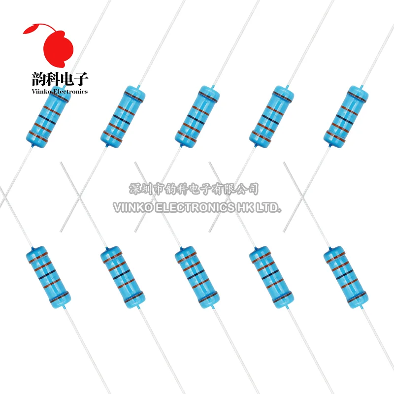 20pcs 3W Metal Film Resistor 3W 1%  0.1R - 2.2M 2.2 10 100 120 150 220 270 330 390 470 1K 2.2K 4.7K 10K 15K 100K 470K 1M ohm