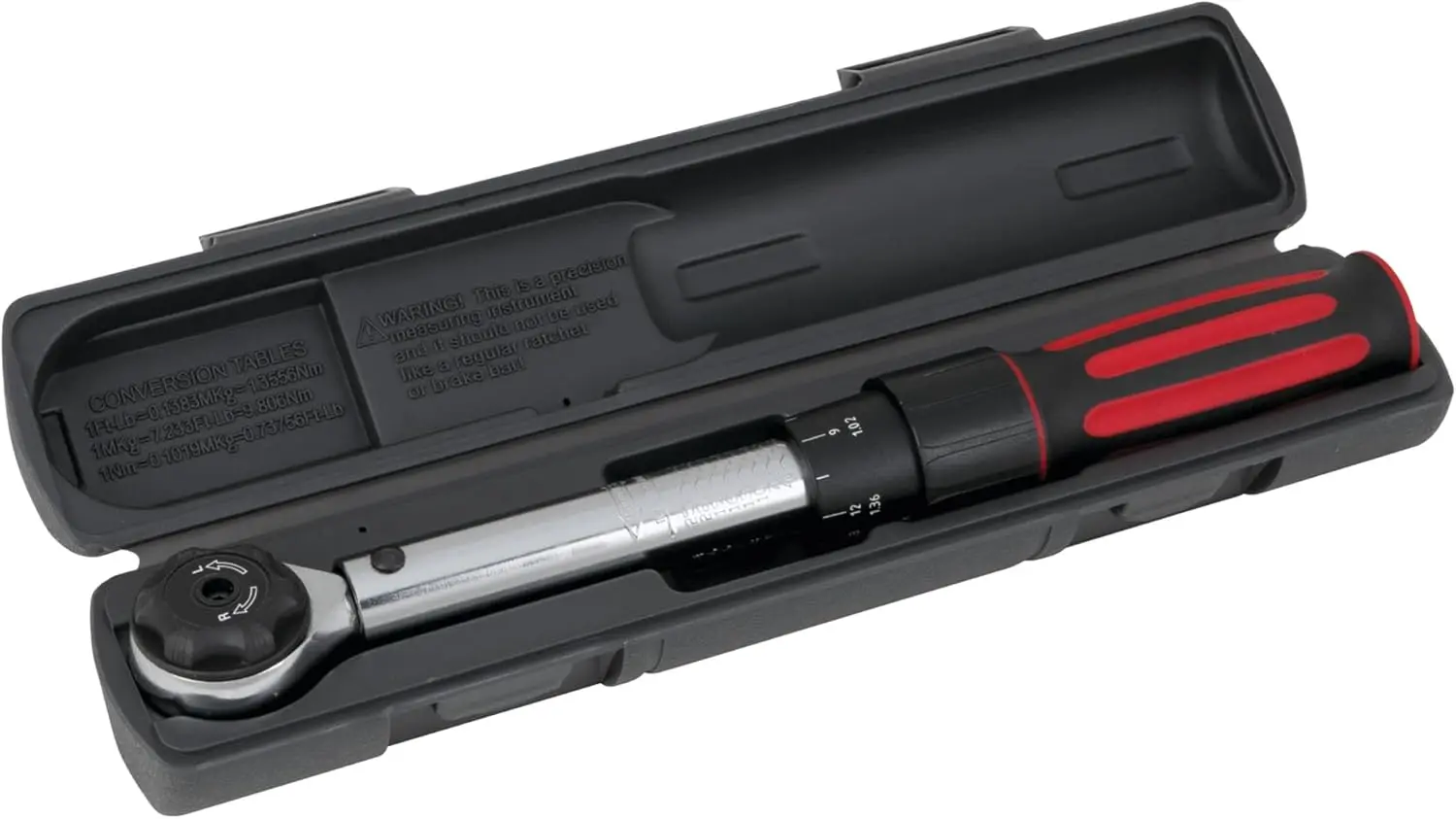 

Динамометрический ключ с приводом 3/8 дюйма, двойной шкалой, звуковым сигналом и прецизионной трещоткой - 250 дюйм/фунт. для точной фиксации