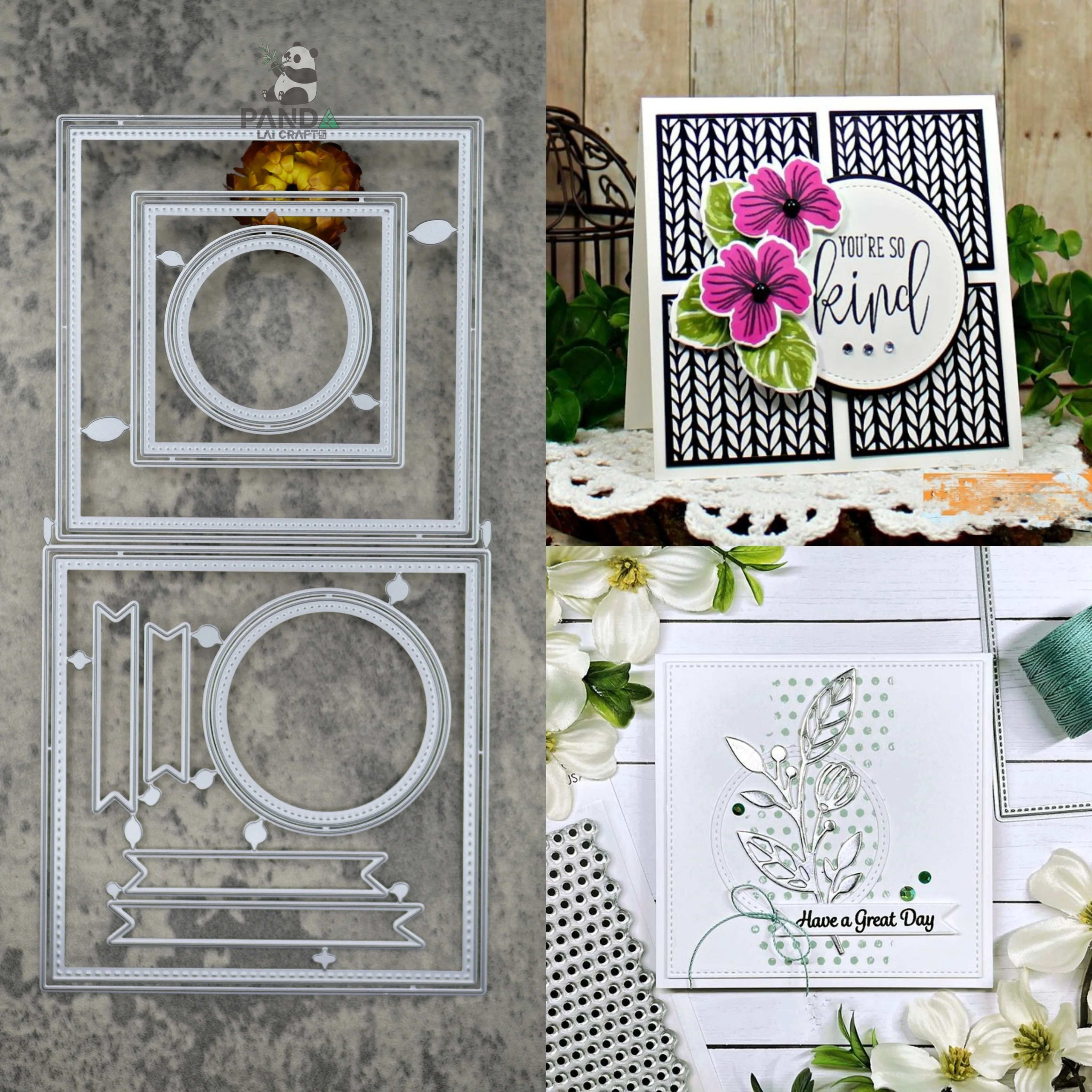 PANDALAI главные раскладки 3 штампованные наборы металлические режущие штампы Сделай Сам декоративное тиснение бумажные карты ремесла лезвие стены