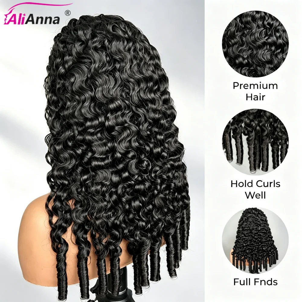 Burmese Curly Human Hair Wig 250 Density 13x4 HD Lace Front Wig Human Hair Pre Plucked With Baby Hair Brazilian Human Hair Lace Wigs With Spiral End Curly Wig For Black Women 16-34 Inch Pre Styled Deep Curly Human Hair Wigs True To Length Glueless Wigs