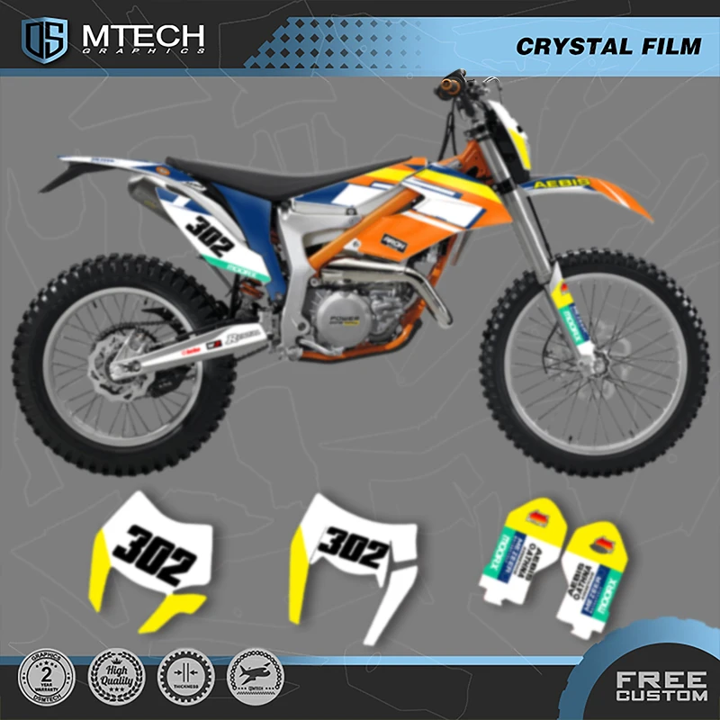 

DSMTECH Custom Full Set Graphics Background Decal Stickers For KTM Freeride 250 300 2012-2017 2018-2020 008