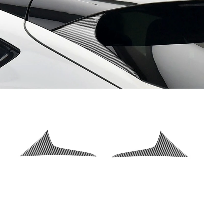 Carbon Fiber For Ford Mustang Mach-E 2021-2024 Car Window Rear Side Cover Trim Sticker Accessories