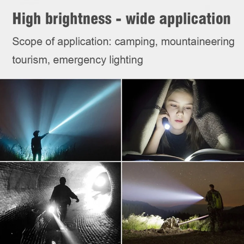 Purple White Dual Light Flashlight LED Ultraviolet Torch 5 Modes Zoomable Flashlight UV Torch for Fluorescent Agent Detection